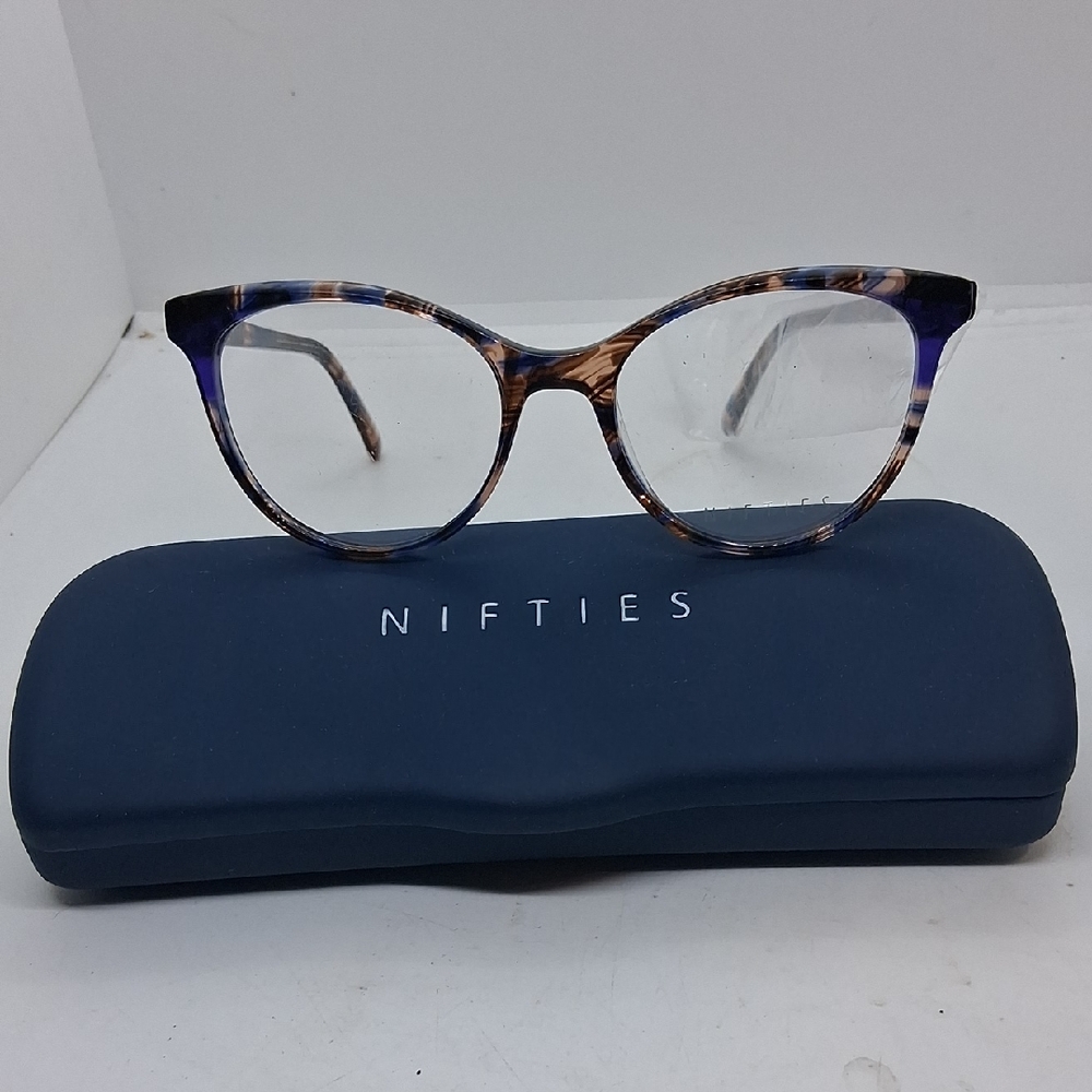NWT Rxable Women's Nifties Ni9542 Blue and Brown Eyeglass Frames